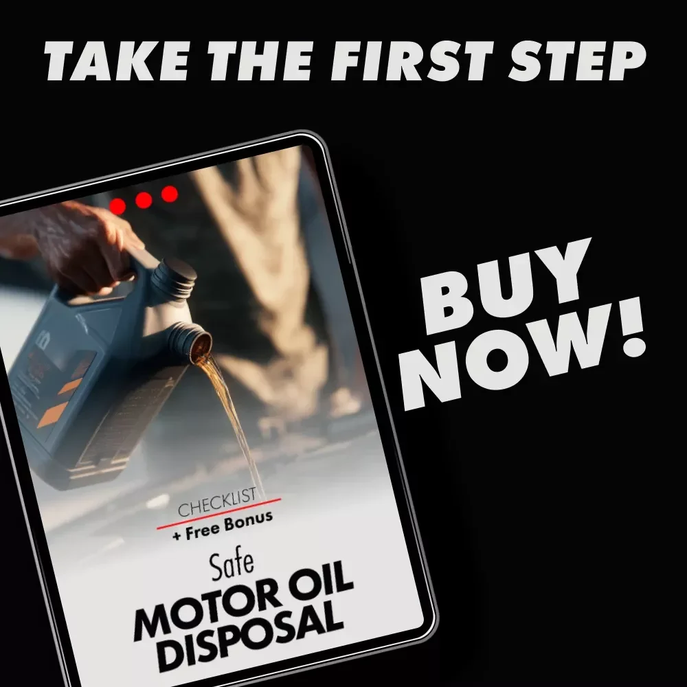Safe Motor Oil Disposal Checklist | Easy Guide on how to dispose of used motor oil properly | Printable Digital Download