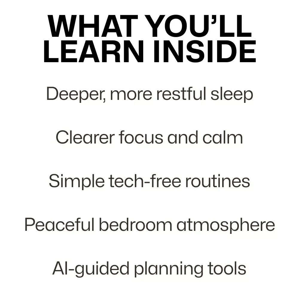 Benefits of a Screen-Free Bedroom Guide | Screen Free Bedroom Benefits for Better Sleep, Focus & Calm Digital Download