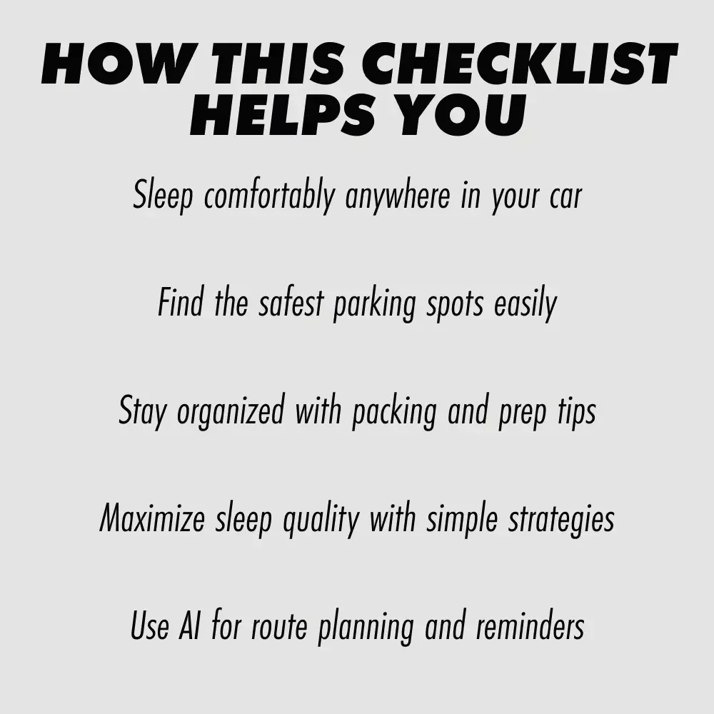 Car Sleep Smart: The Ultimate Guide to Sleeping in Your Car Comfortably & Safely