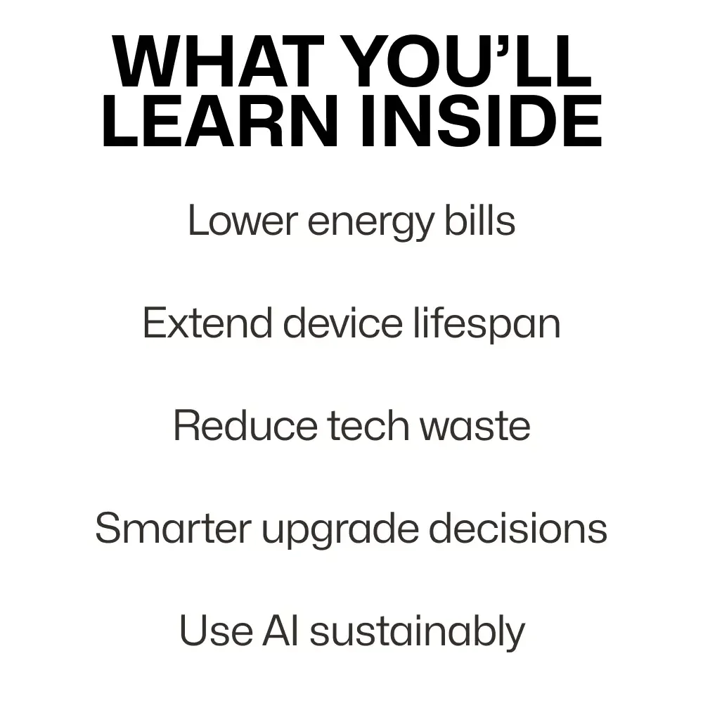 A Simple Guide to Sustainable Tech | Digital Guide for Sustainable Tech Use Explained Simply | Everyday Eco-Friendly Technology Habits
