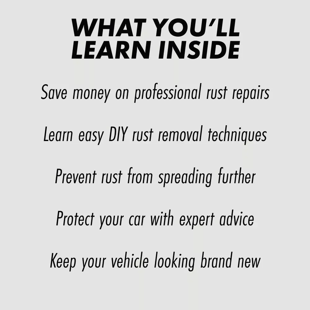 Rust-Free Ride: How to Restore and Protect Your Car’s Body – Ultimate eBook Guide for Rust Removal & Protection