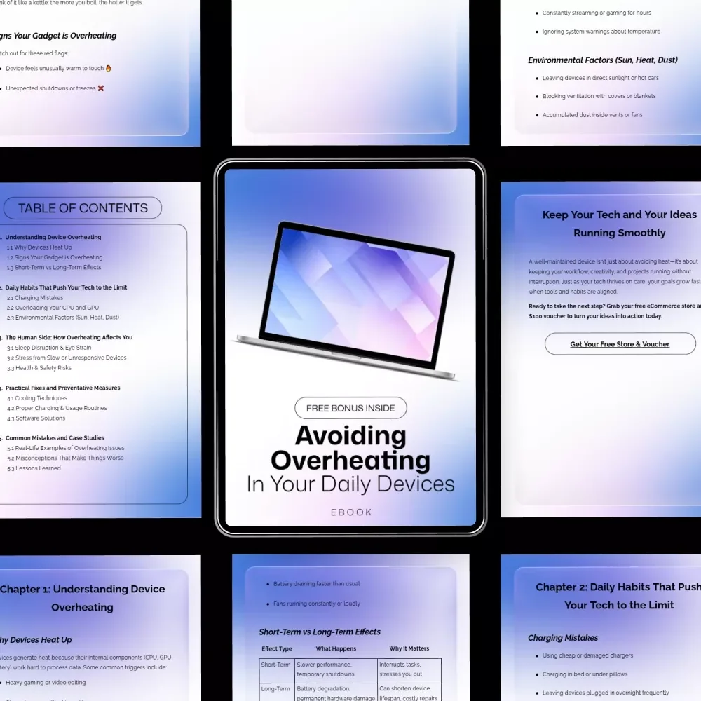 Avoiding Overheating in Your Daily Devices | Practical eBook Guide to Understanding Overheating Risks from Daily Tech Use, Smarter Charging, Cooling Tips & Device Health Habits