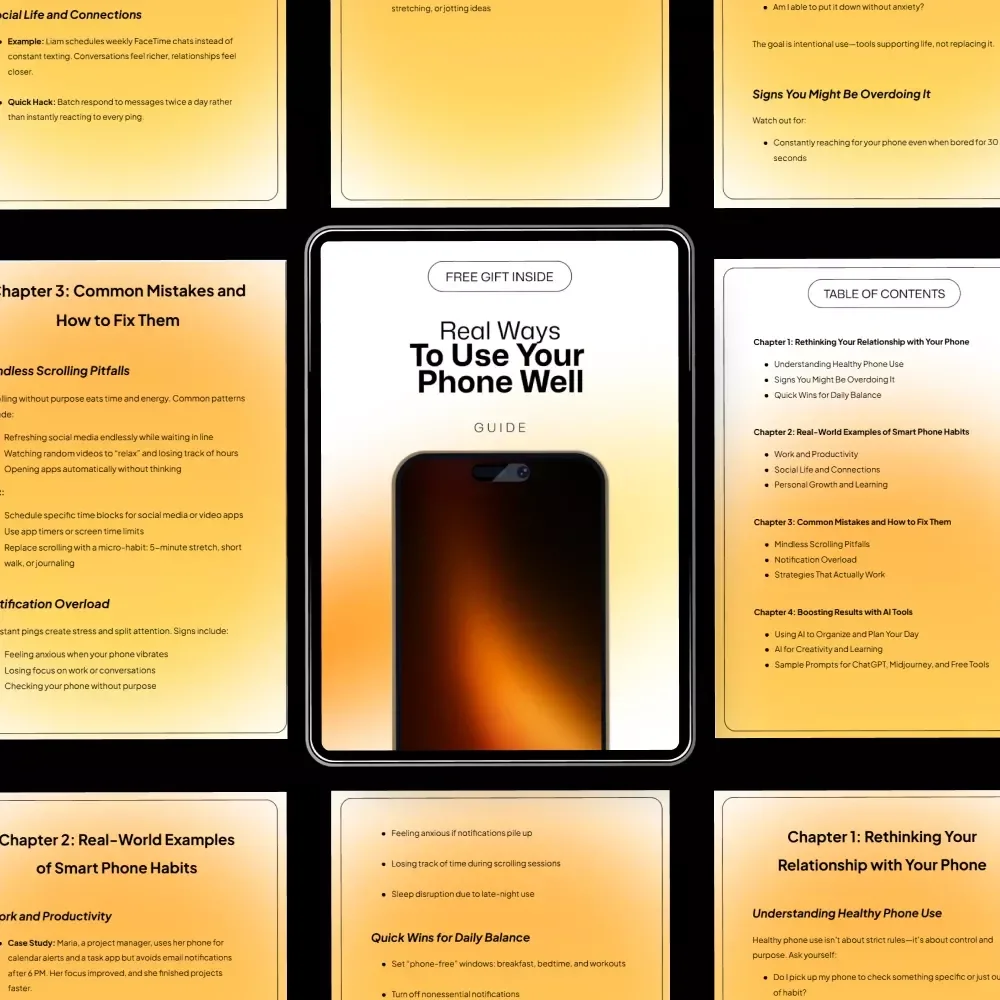 Real Ways to Use Your Phone Well: A Guide to Better Phone Habits, Productivity, and AI Tools