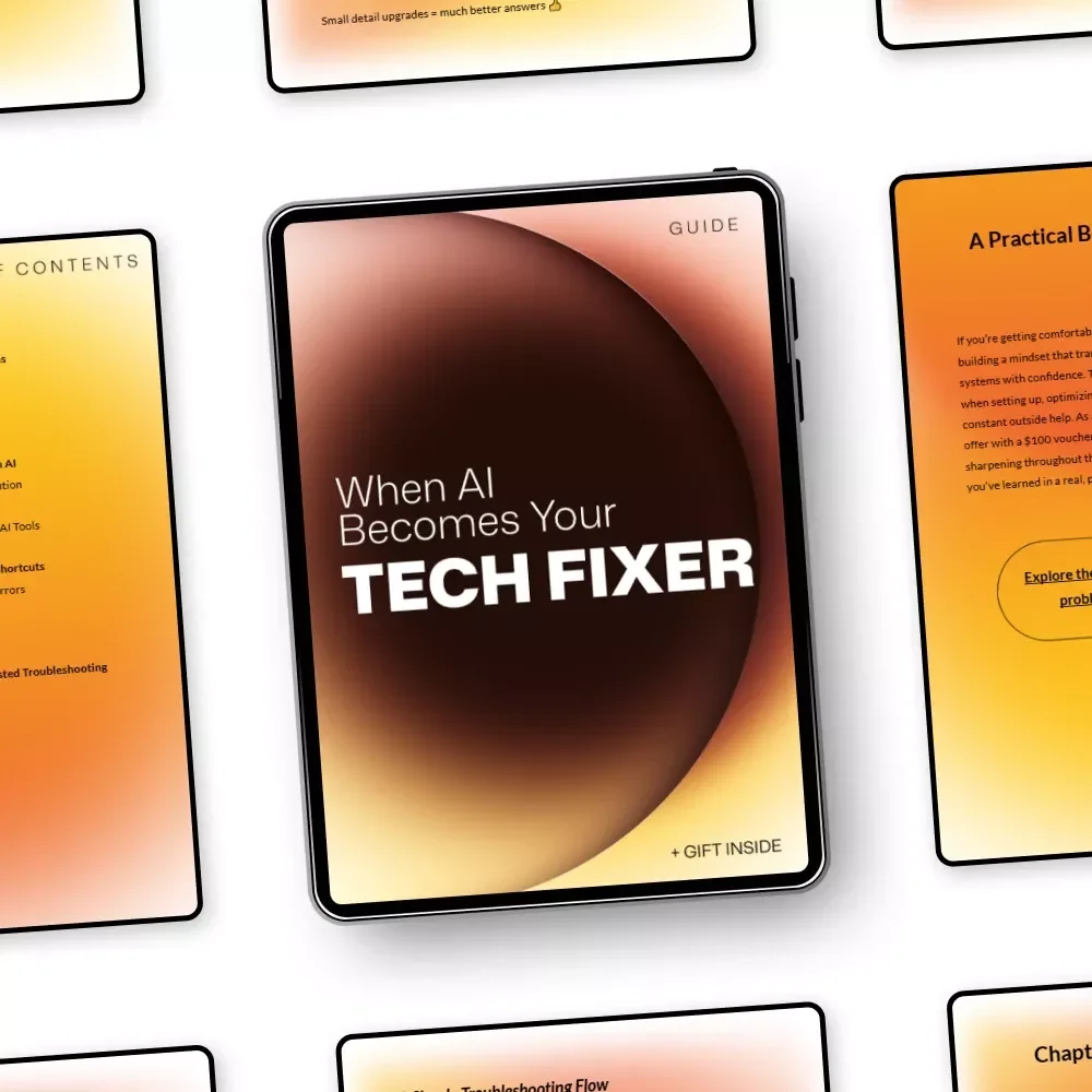 When AI Becomes Your Tech Fixer – Smart Guide to AI Troubleshooting Common Tech Problems | Digital Download