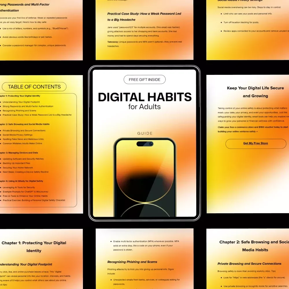 Digital Habits for Adults – Practical Guide to Building Digital Safety Habits for Adults, Online Privacy, Smart AI Use & Secure Everyday Technology