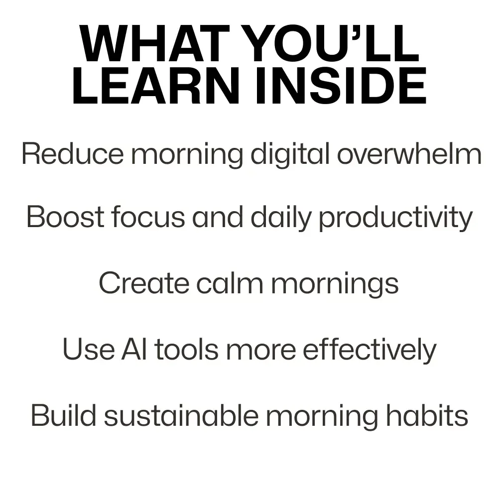 Morning Routines to Supercharge Your Day – Digital Morning Routine Guide, Productivity eBook, Smart Digital Habits Checklist, Focus & Motivation Planner