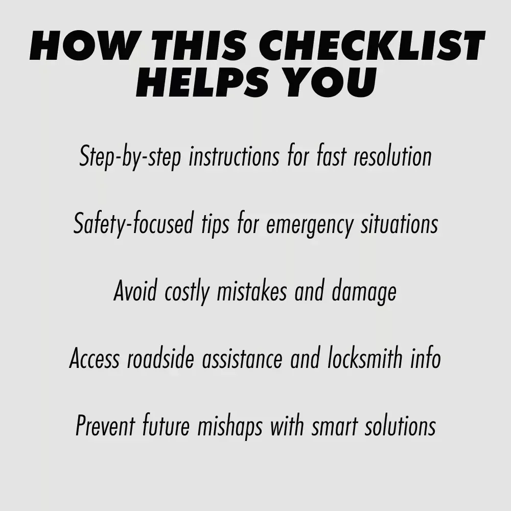 Checklist for Car Key Mishaps: What to Do if You Lock Your Keys in the Car