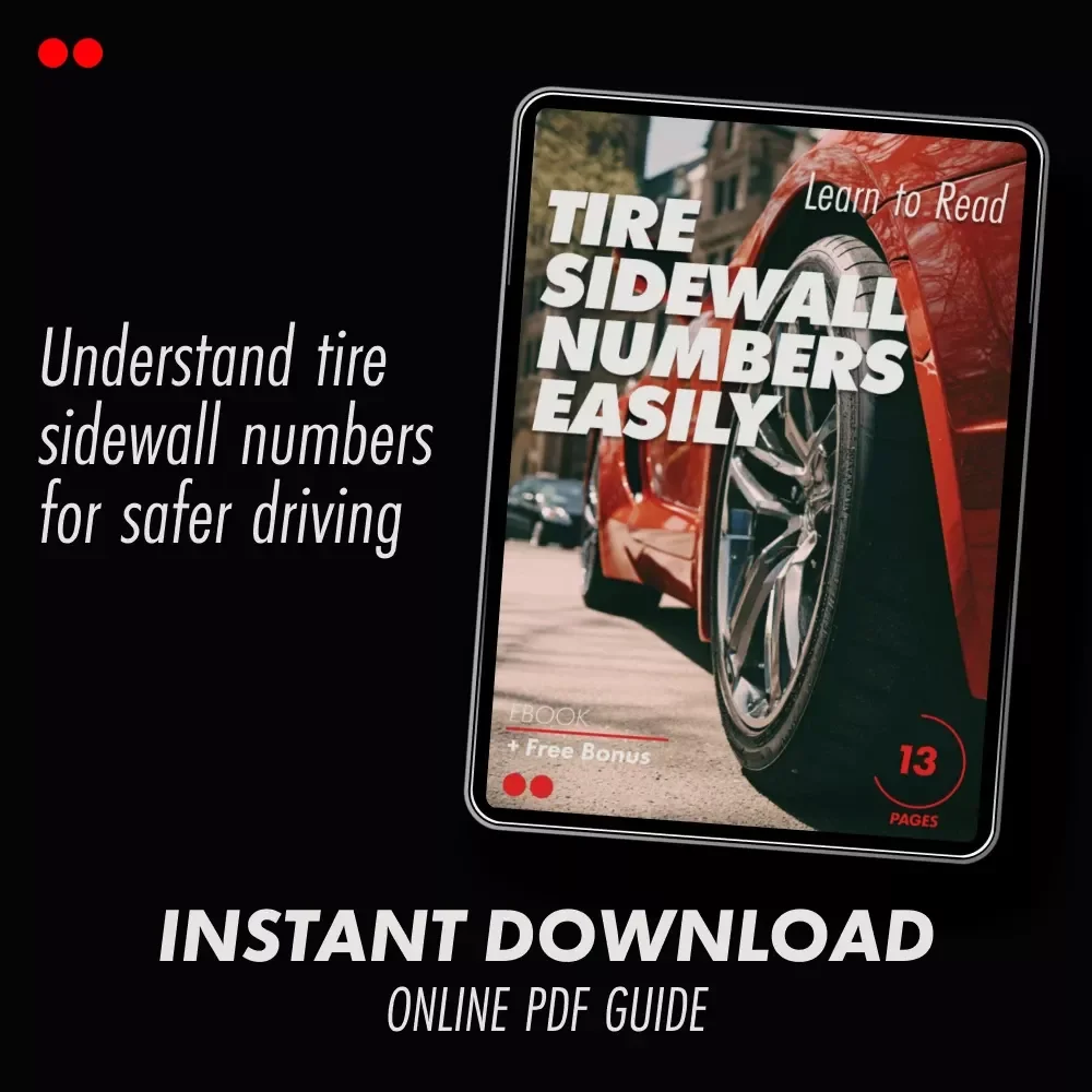 Learn to Read Tire Sidewall Numbers Easily | Simple eBook Guide on how to read tire sidewall numbers for Safer, Smarter Driving