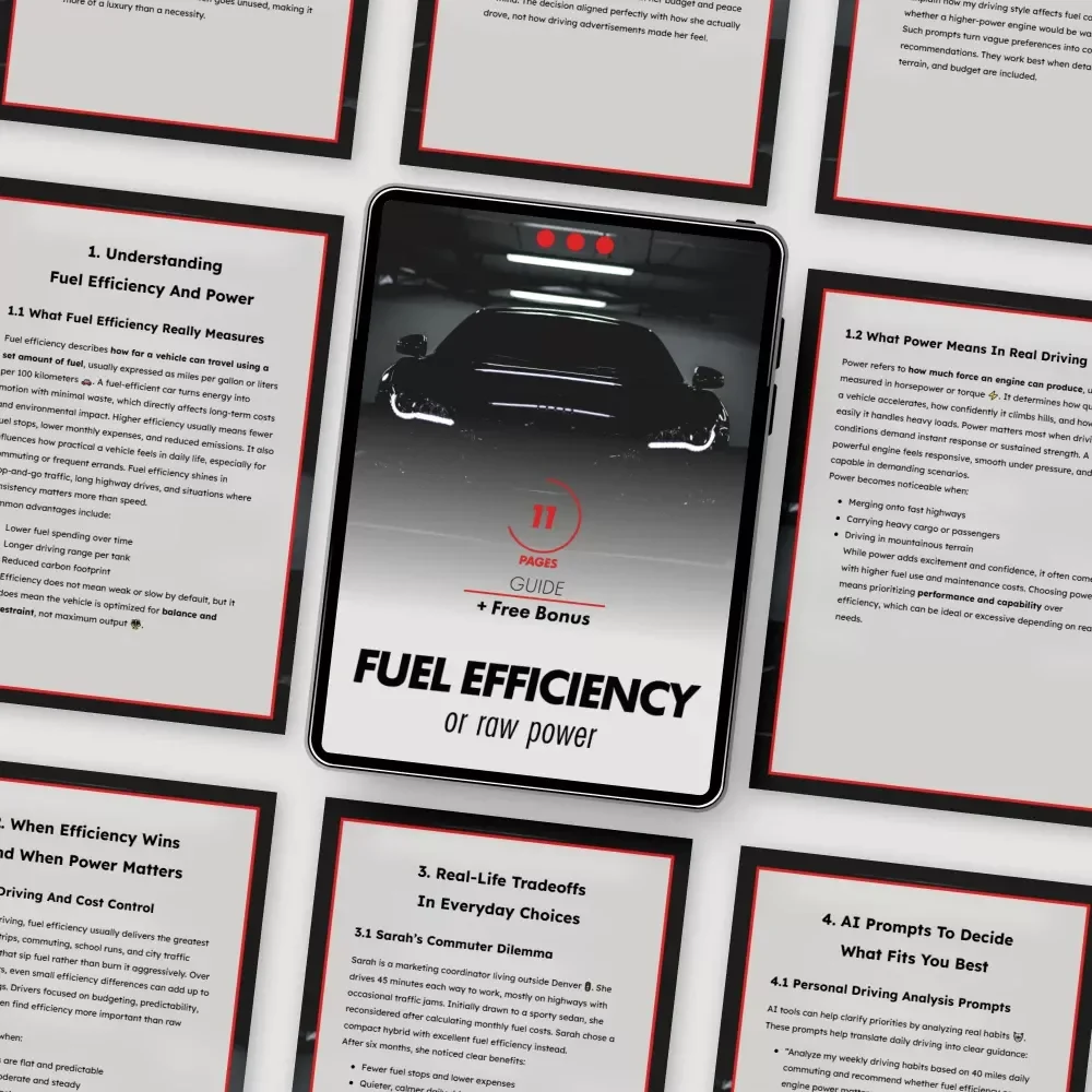 Fuel Efficiency Or Raw Power – A Practical Driving Guide Exploring fuel efficiency vs power which is more important for Real-World Vehicle Choices