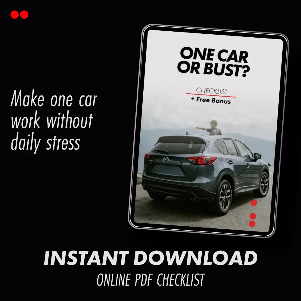 One Car or Bust? | Family Car Sharing Checklist | Is One Car Enough for a Family?