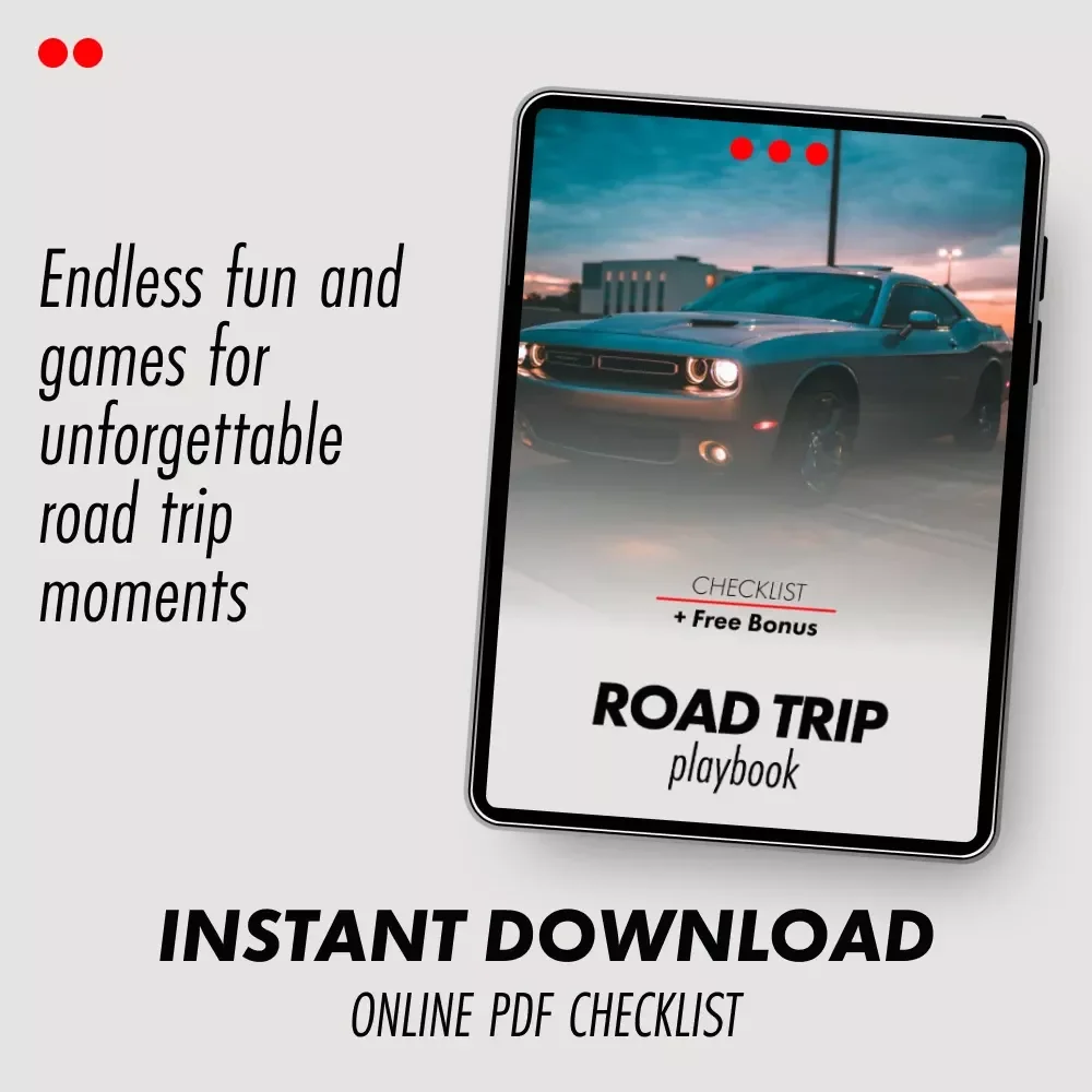 Road Trip Playbook - Printable Checklist for Fun Games to Play in the Car on a Road Trip