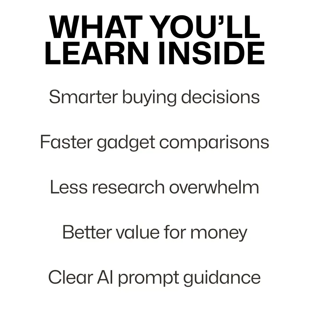 How AI Can Help You Compare and Choose Gadgets – Smart Buying Guide eBook for Easy Tech Decisions, AI Help for Comparing Gadgets