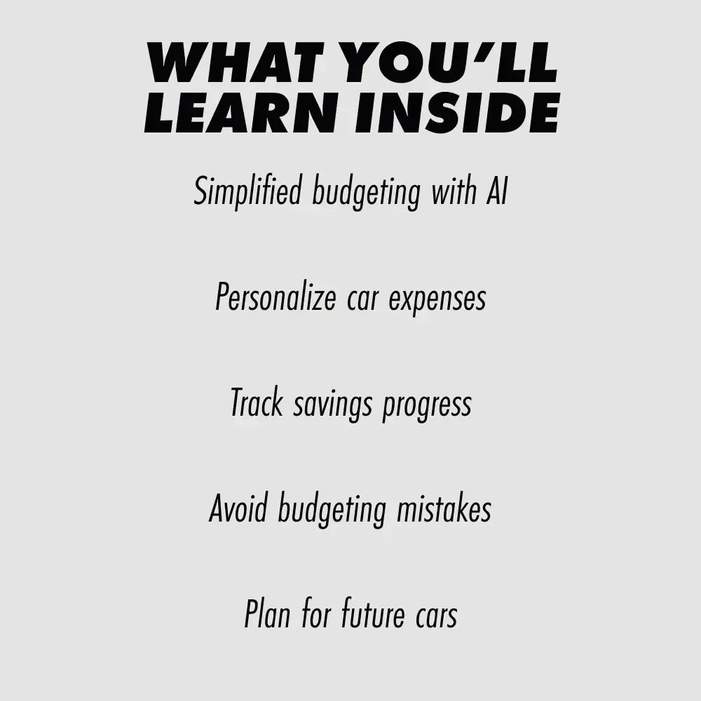 Using AI to Plan Your Car Budget and Savings: A Comprehensive Guide to Personalizing Your Car Budget with AI
