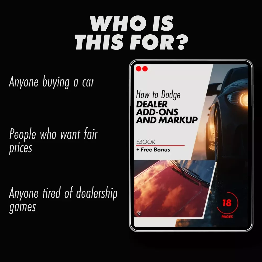How to Dodge Dealer Add-Ons and Markup | Smart Car Buyer eBook Guide on how to avoid dealer add ons and markup
