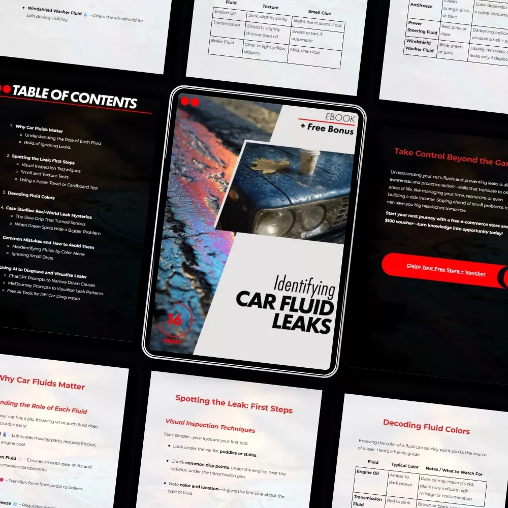 Identifying Car Fluid Leaks: A Step-by-Step Guide to Spotting and Fixing Leaks by Color | eBook Download