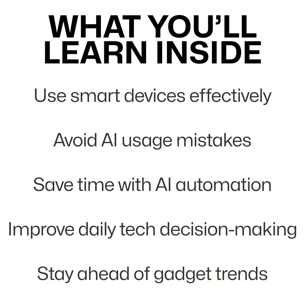 Future Gadgets Powered by AI | Smart Devices Guide, AI Gadgets eBook, Digital Download on Future Tech & Everyday AI