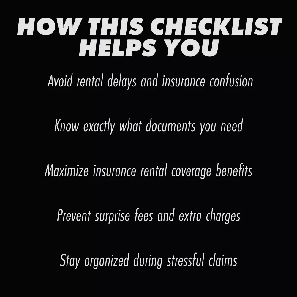 Your Post-Accident Rental Roadmap – Step-by-Step Checklist for How to Get a Rental Car After an Accident, Insurance-Ready Digital Download