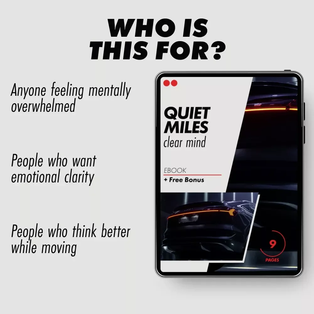 Quiet Miles, Clear Mind – Ebook on the Mental Health Benefits of a Solo Drive | Calm Your Nervous System, Reset Your Mood, Find Clarity