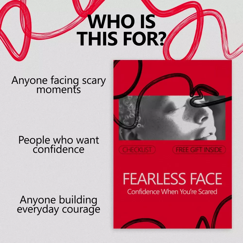 Fearless Face: Confidence When You’re Scared – Printable Checklist for How to Project Confidence When You're Scared in Any Situation