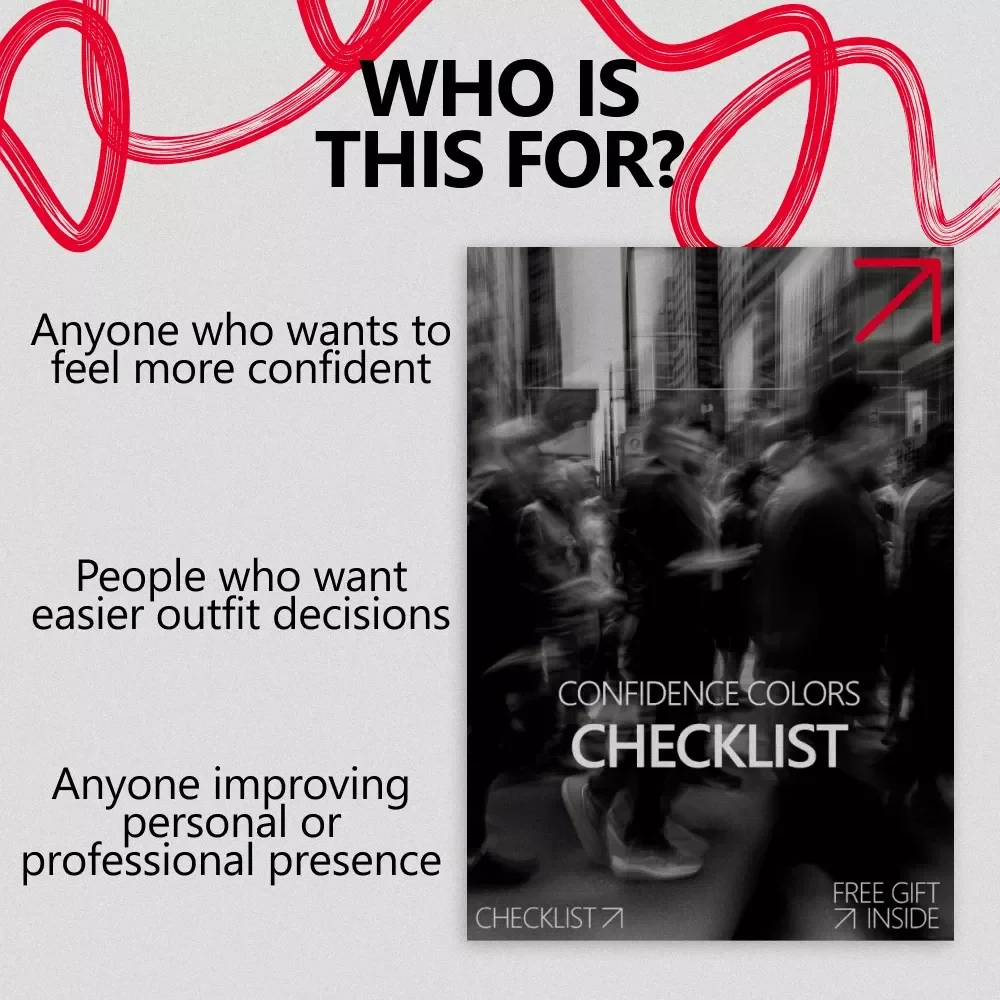 Confidence Colors Checklist | Color Psychology Guide for Personal Style, Power Colors, Outfit Confidence, Digital Download