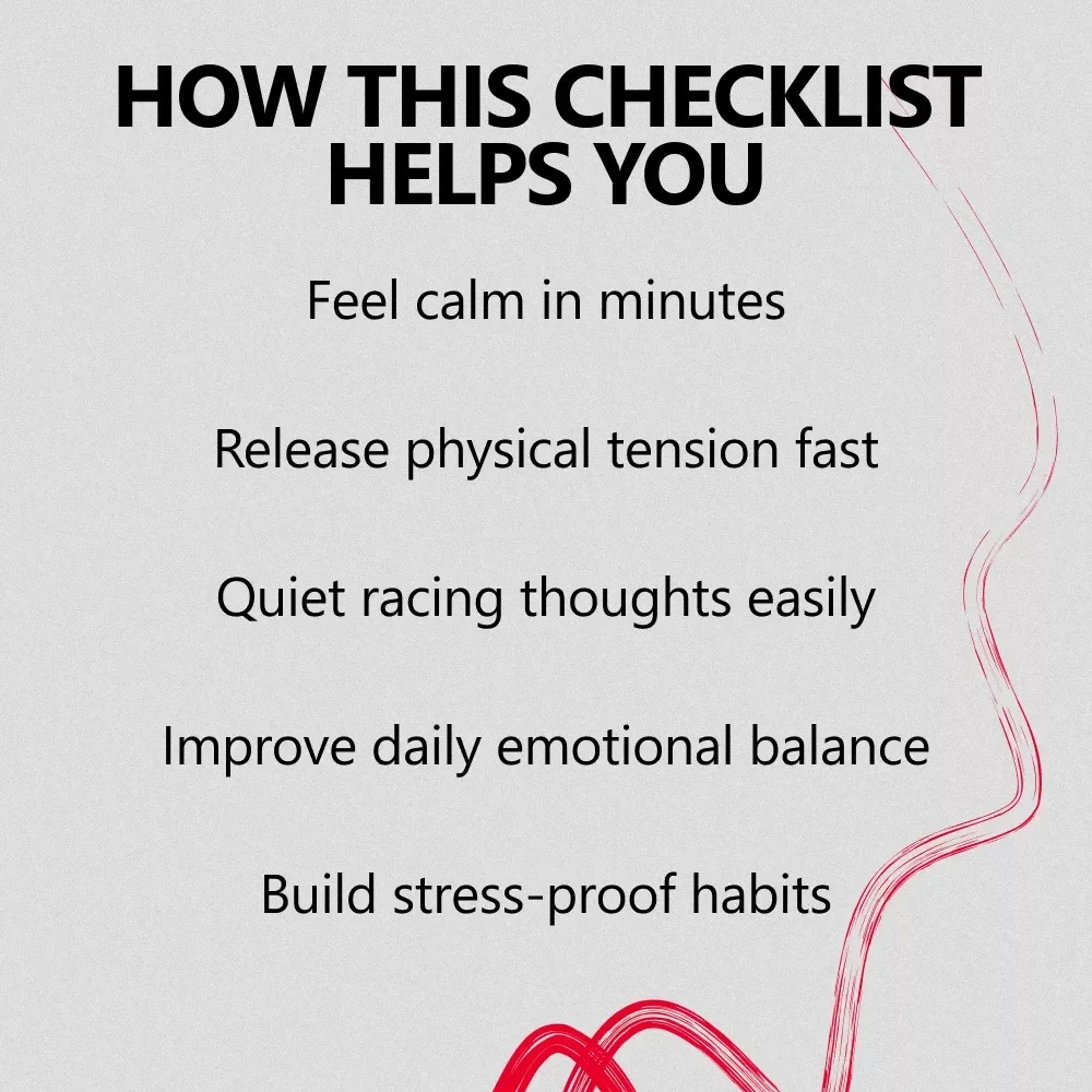 Stress Reset That Works – Printable Checklist for Fast Calm, Body-Based Relief & Simple Stress Relief Activities That Actually Work