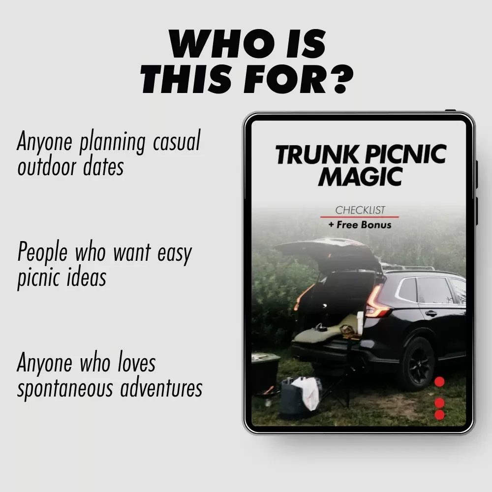 Trunk Picnic Magic – Ultimate Checklist for How to Plan a Picnic Out of a Car Trunk | Easy Car Trunk Picnic Planner & Outdoor Date Guide