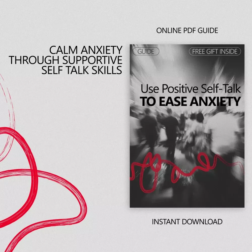 Use Positive Self-Talk to Ease Anxiety | Practical Guide on how to do positive self-talk for anxiety | Calm Your Mind Digital Download