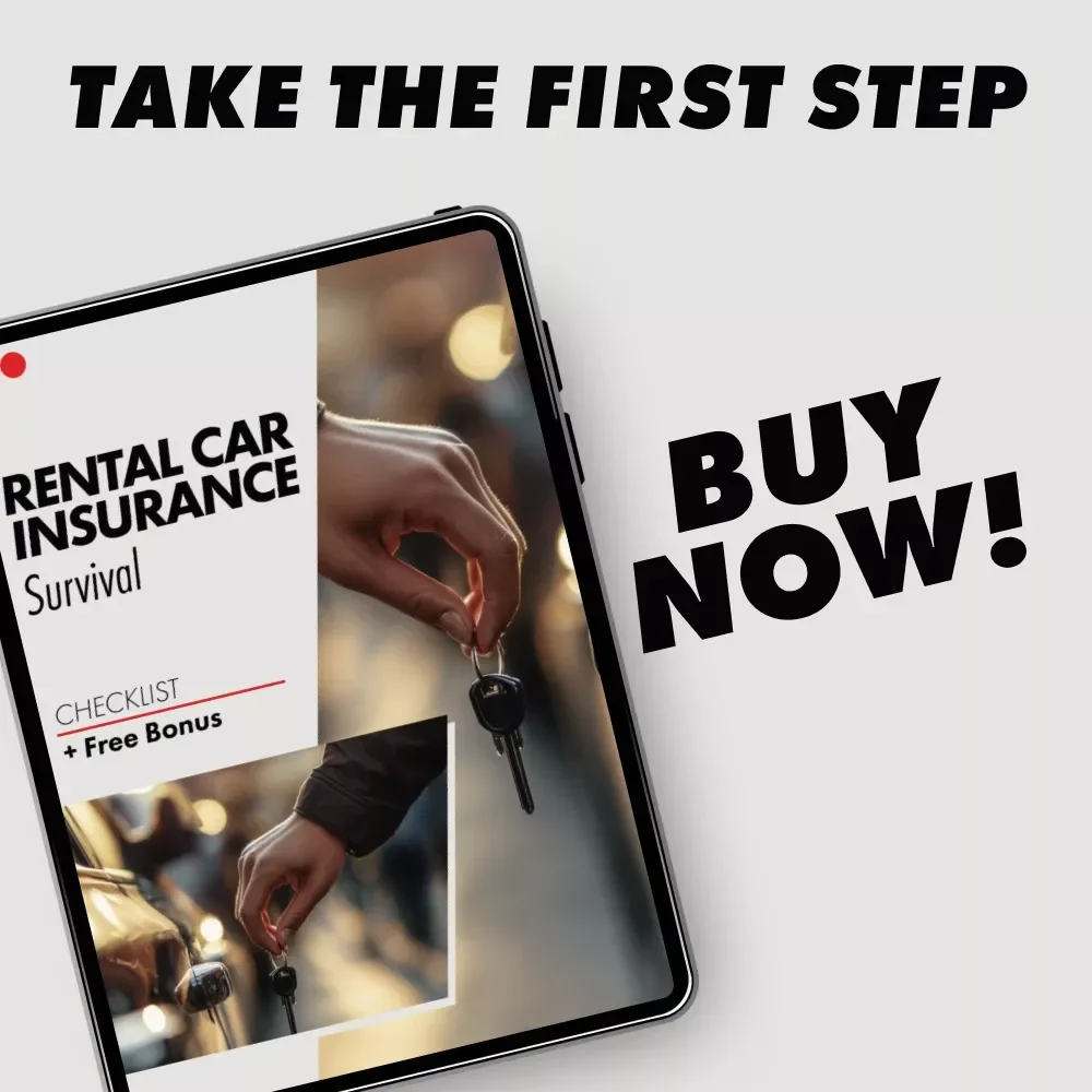 Rental Car Insurance Survival Checklist | Insurance for Rental Cars What You Need | Printable Travel Planning Checklist