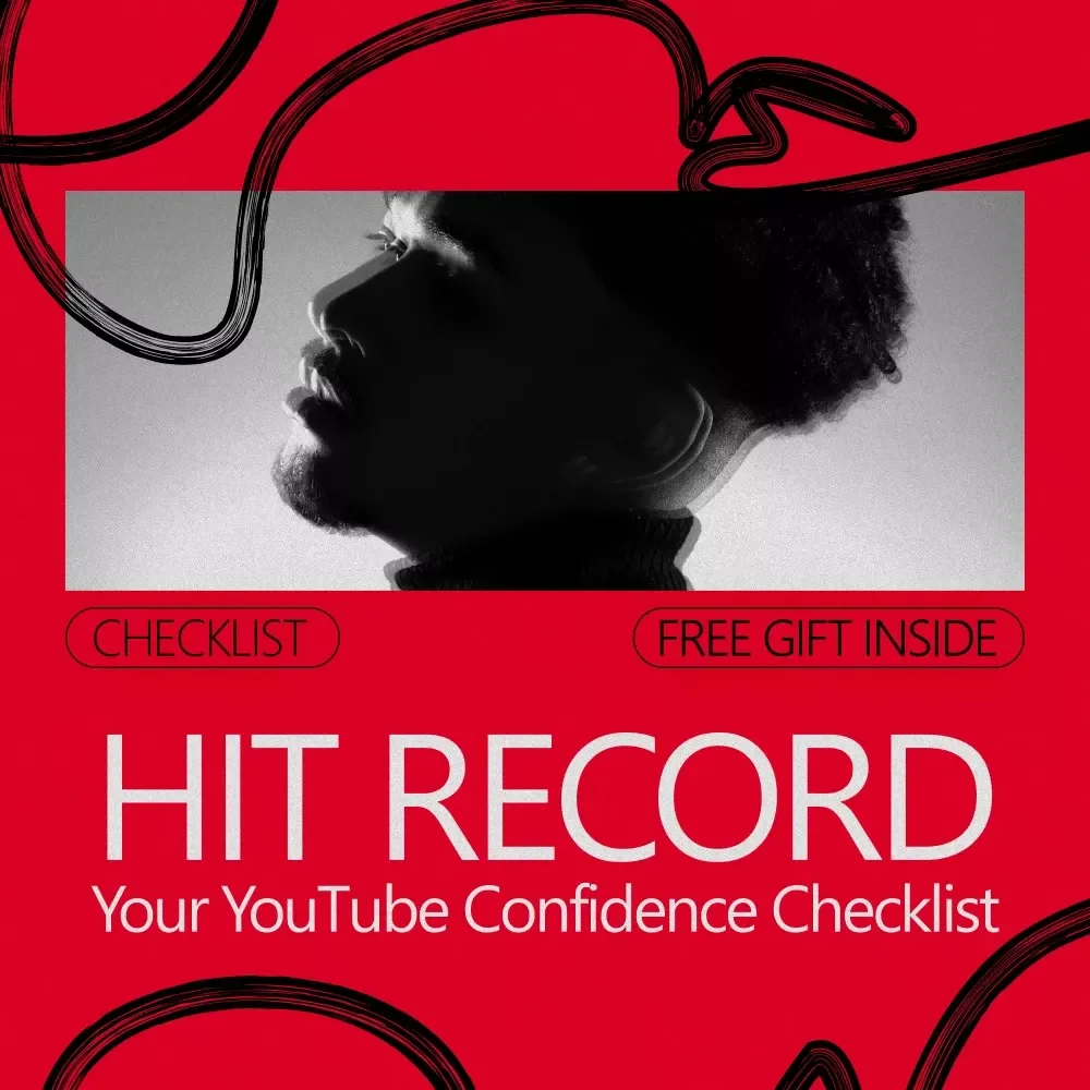 Hit Record: Your YouTube Confidence Checklist | Beginner Creator Digital Download | How to Build Confidence to Start a YouTube Channel