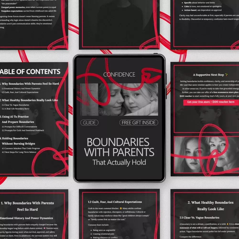 Boundaries With Parents That Actually Hold – Practical Guide on How to Set Boundaries With Parents, Reduce Guilt, and Protect Your Peace