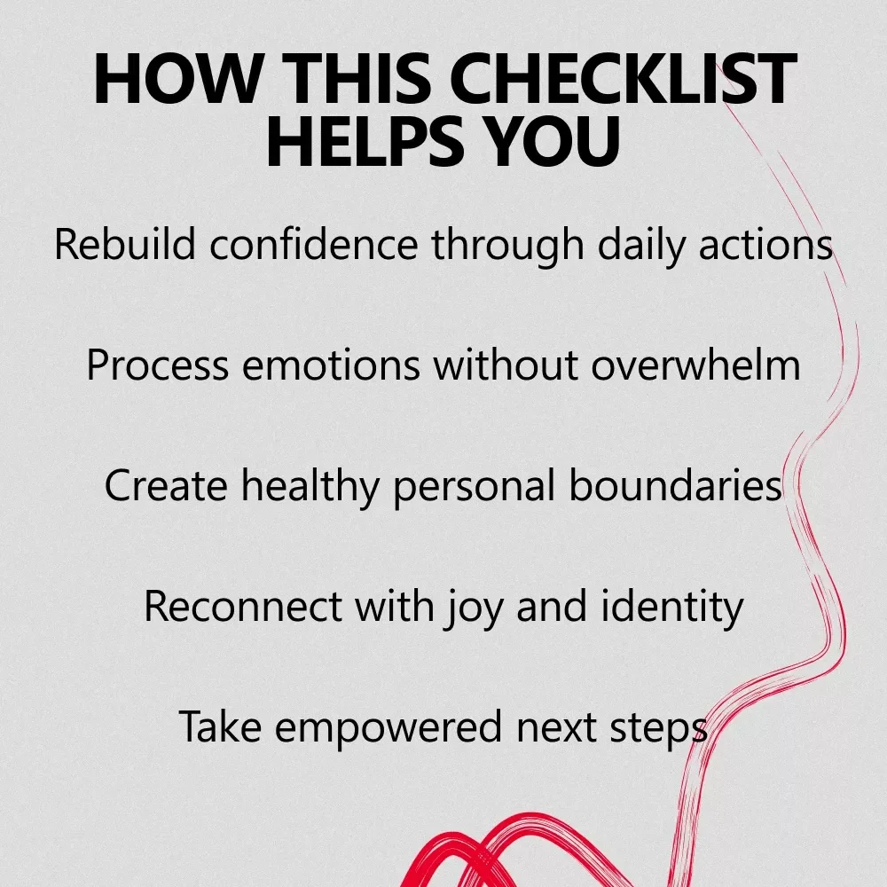 Build Confidence After Toxic Love | Healing Checklist for How to Build Confidence After a Toxic Relationship | Self-Worth & Emotional Recovery Digital Download