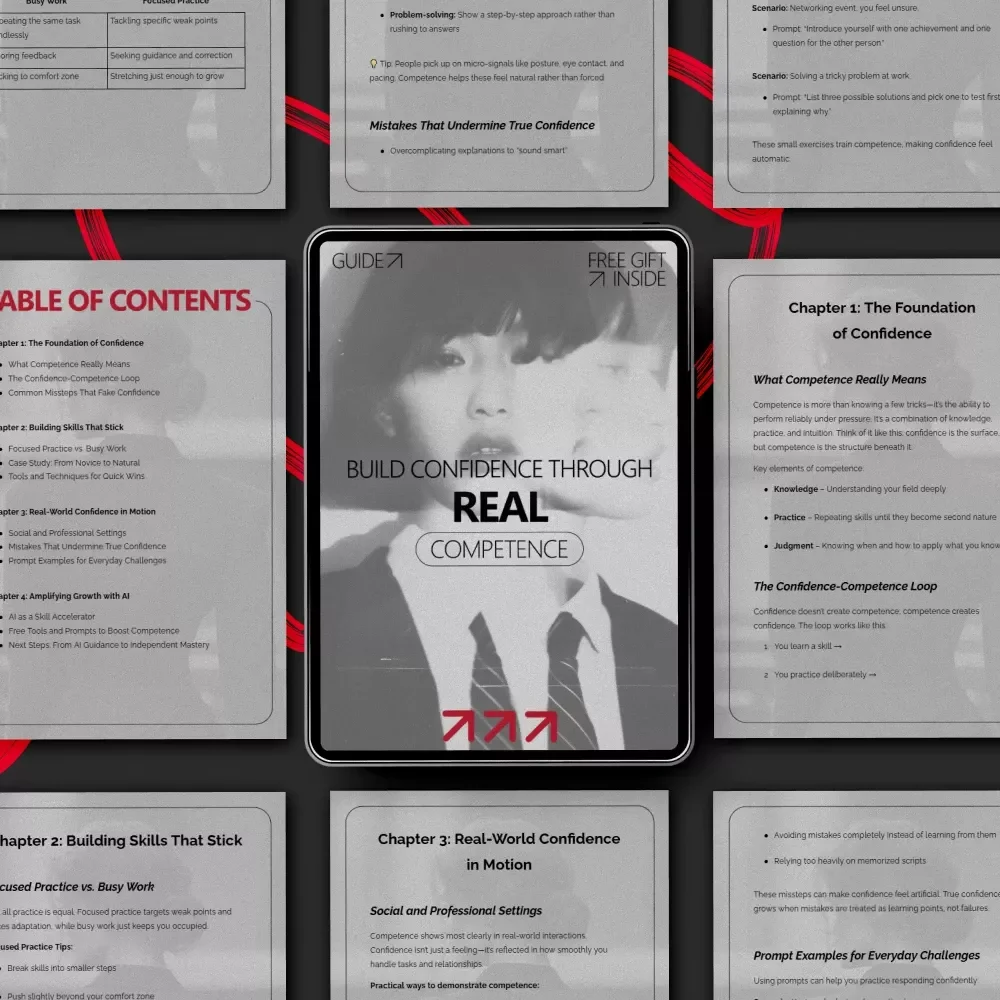 Build Confidence Through Real Competence | Practical Self-Improvement Guide Explaining why competence makes confidence feel natural | Digital Download for Personal & Professional Growth