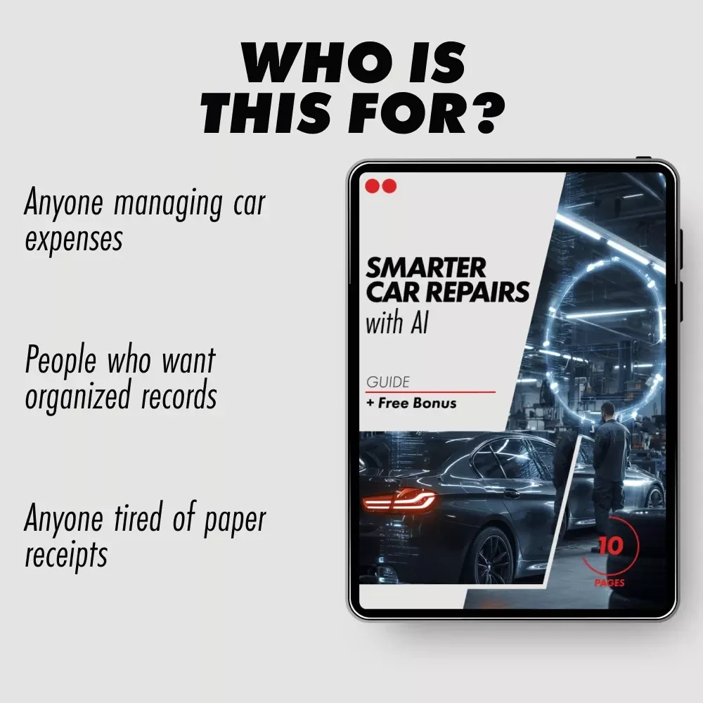 Smarter Car Repairs with AI – Practical Guide to ai for scanning and organizing your car repair receipts, Digital Download for Vehicle Owners & DIY Drivers
