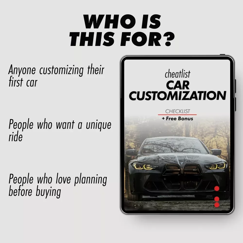 Car Customization Cheatlist – Easy Step-by-Step Checklist for Anyone Asking How Can I Customize My Car | Digital Download Guide