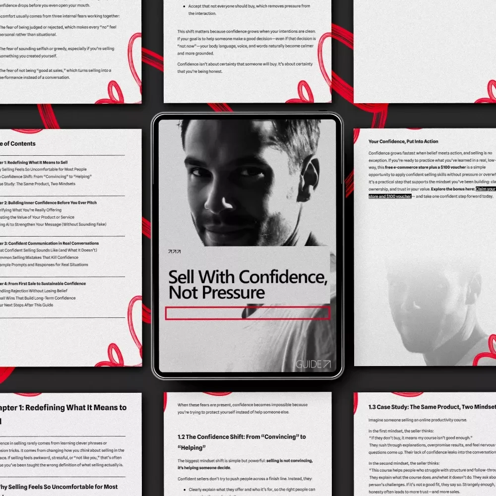 Sell With Confidence, Not Pressure – A Practical Guide on how to build confidence to sell something Without Feeling Pushy or Salesy