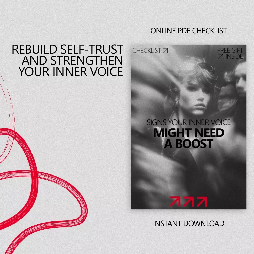 Signs Your Inner Voice Might Need a Boost – Self-Trust & Confidence Digital Guide, Inner Voice Checklist, Decision-Making eBook with AI Support