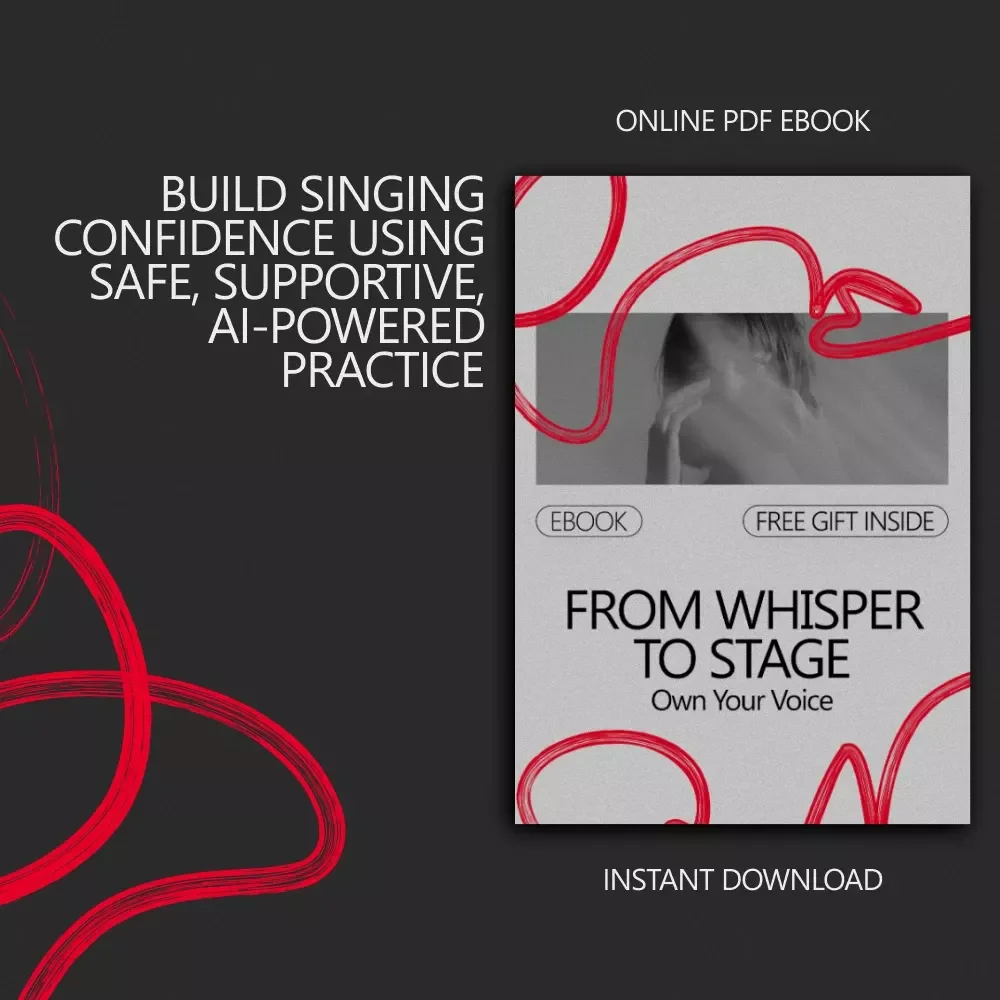 From Whisper to Stage: Own Your Voice – Confidence-First Singing eBook | How to Build Confidence to Sing for Beginners