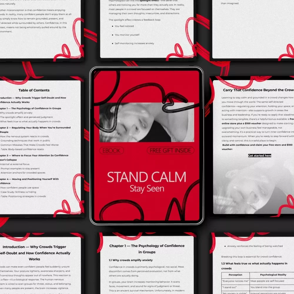 Stand Calm Stay Seen — A Confidence-Building eBook on How to Be Confident in a Crowd for Social Settings, Events, and Public Spaces