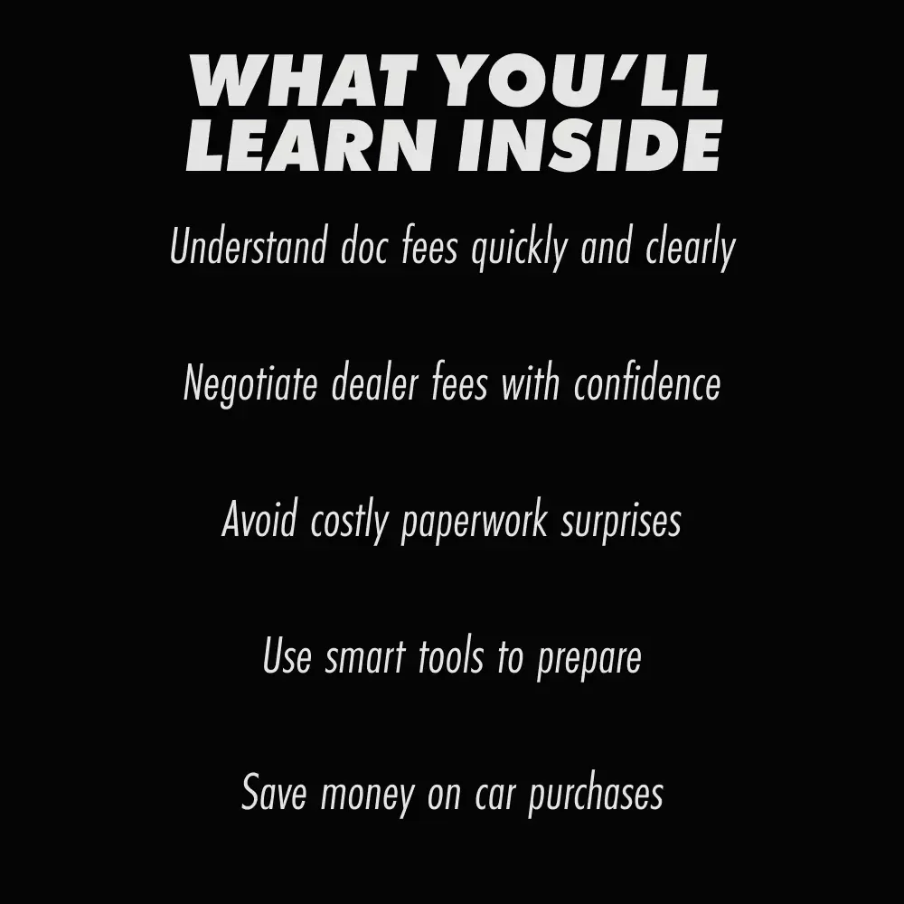 Getting a Better Deal on a Car Doc Fee | Smart Buyer Guide Answering “doc fee on a car purchase can you negotiate it”