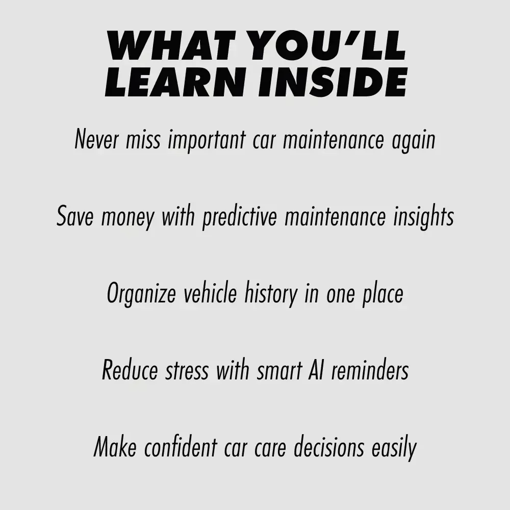 AI-Powered Car Maintenance Made Simple | Smart Digital Guide for Using an ai powered car maintenance reminder and log app | Easy Vehicle Care, Logs, Alerts & Cost-Saving Insights