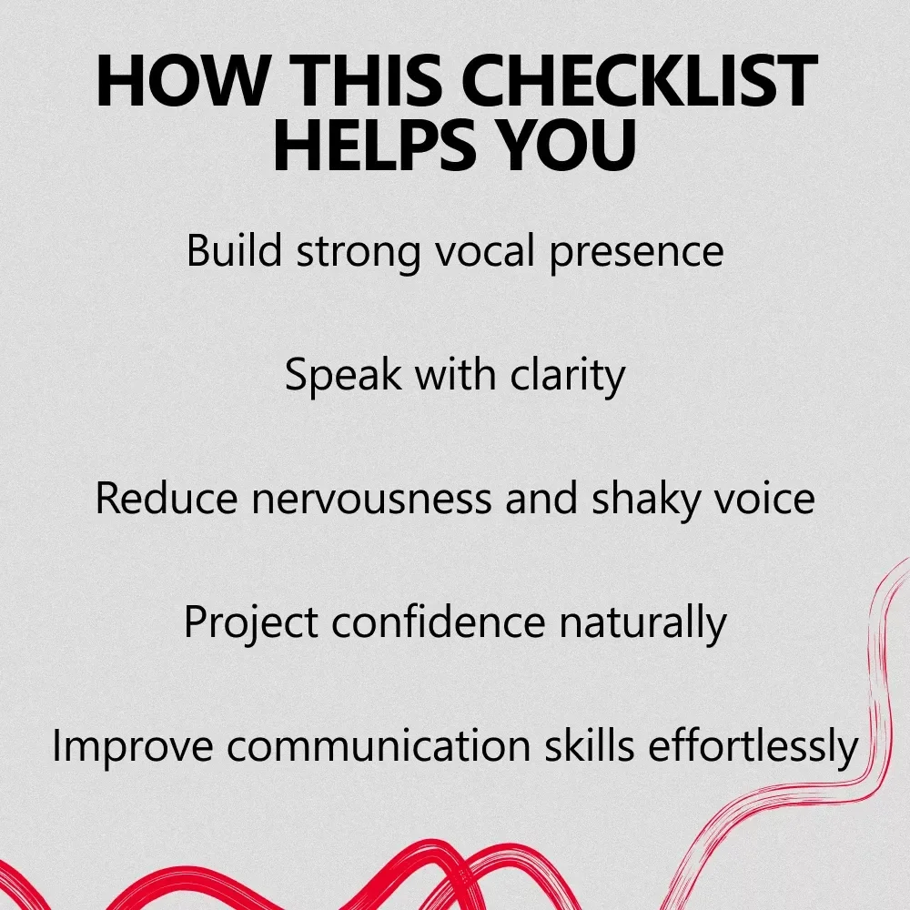 A Checklist for Confident Voice: Boost Your Vocal Presence and Command Attention