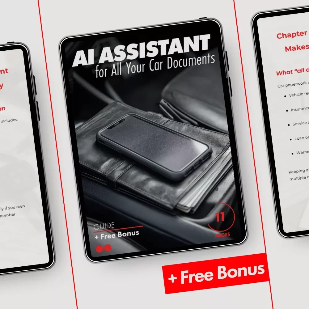 AI Assistant for All Your Car Documents – Smart Guide to an ai virtual assistant for managing all car documents, Digital Download for Easy Vehicle Paperwork & Records