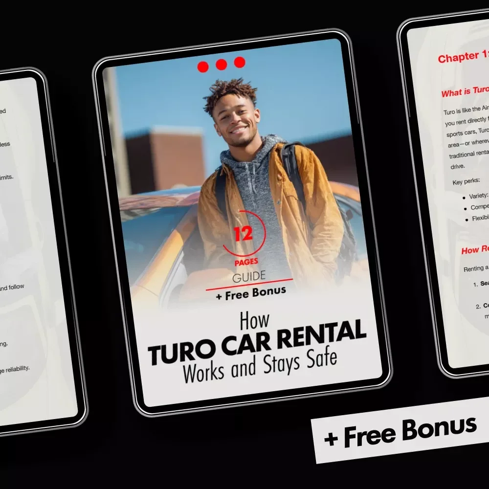 How Turo Car Rental Works and Stays Safe | Step-by-Step Turo Guide, Car Sharing Safety Tips, AI Tools for Smarter Rentals, Digital Download eBook