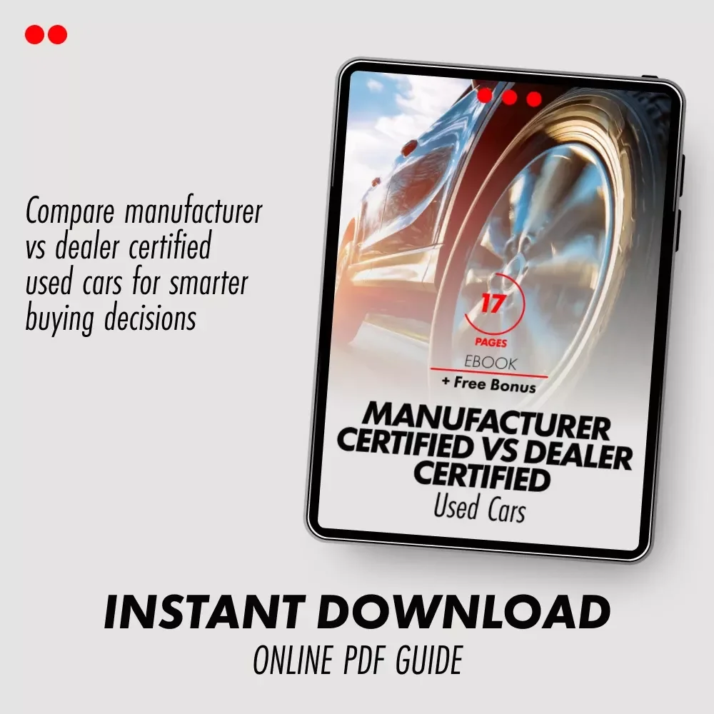 Manufacturer Certified vs Dealer Certified Used Cars: A Comprehensive eBook Guide for Car Buyers