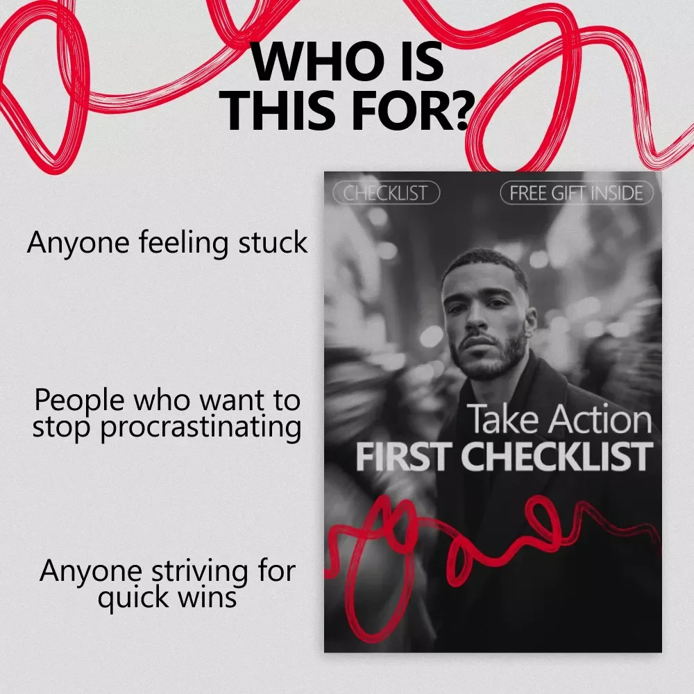 Take Action First Checklist - Boost Confidence by Taking Action Now