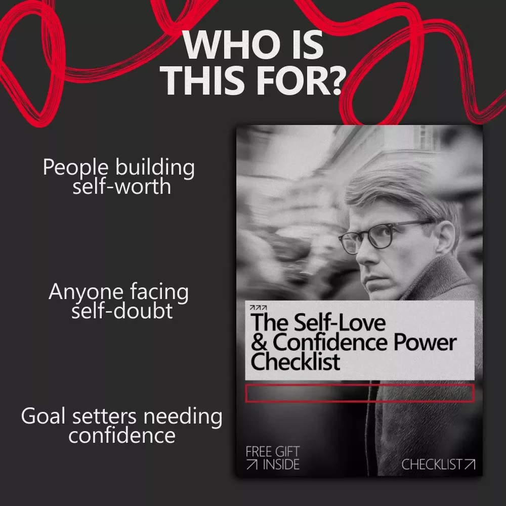 The Self-Love & Confidence Power Checklist | Daily Affirmations for Self-Love and Confidence | Printable Mindset Reset & Personal Growth Tool