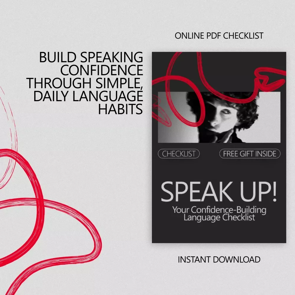 Speak Up! Your Confidence-Building Language Checklist – How to Build Confidence to Learn a Language, Daily Speaking Practice, Language Learning Mindset, Digital Download
