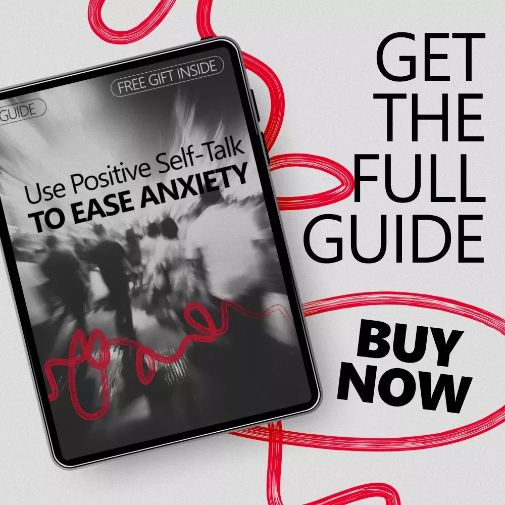 Use Positive Self-Talk to Ease Anxiety | Practical Guide on how to do positive self-talk for anxiety | Calm Your Mind Digital Download