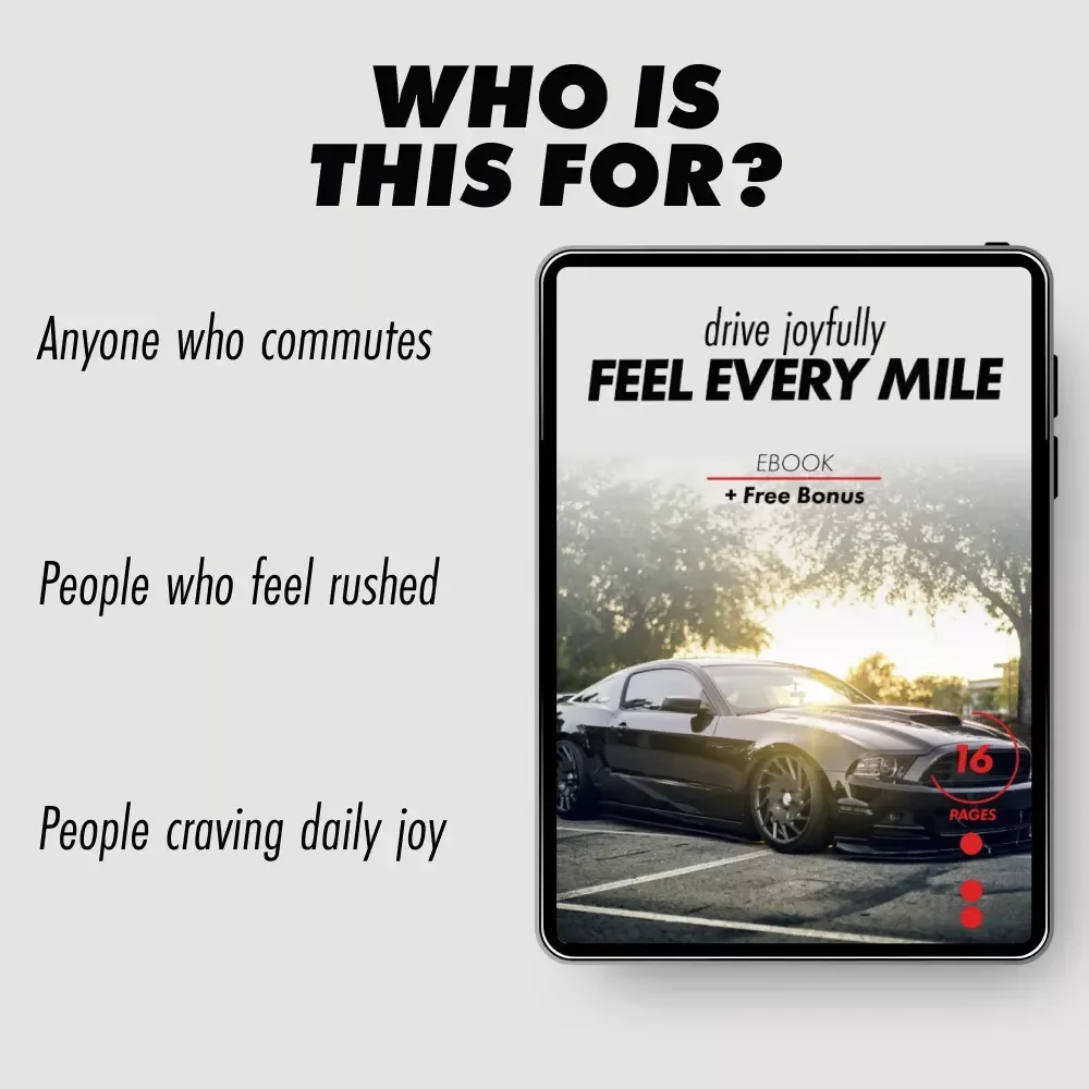 Drive Joyfully, Feel Every Mile – eBook Guide on How to Really Enjoy the Drive | Mindful Driving, Calm Commutes & Meaningful Travel