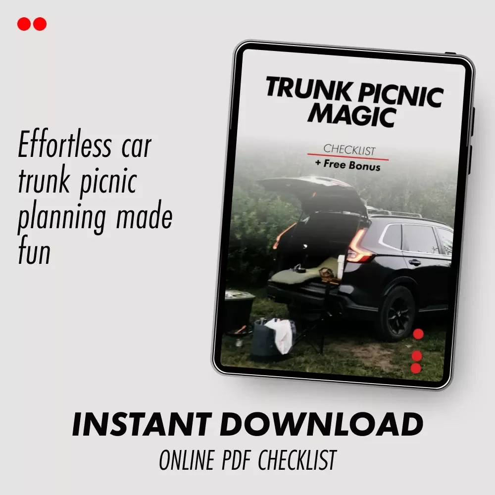 Trunk Picnic Magic – Ultimate Checklist for How to Plan a Picnic Out of a Car Trunk | Easy Car Trunk Picnic Planner & Outdoor Date Guide